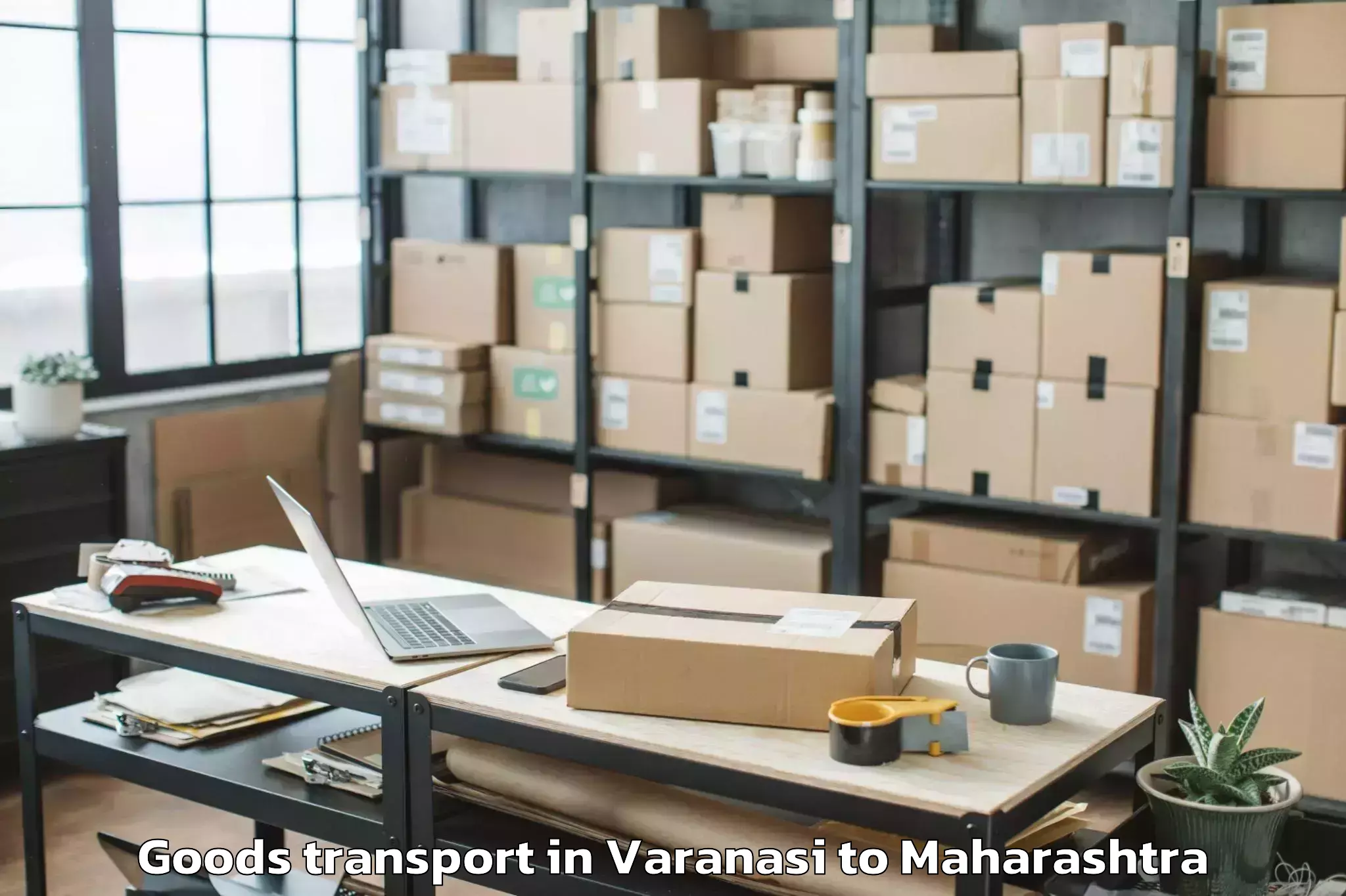 Book Varanasi to Shegaon Goods Transport